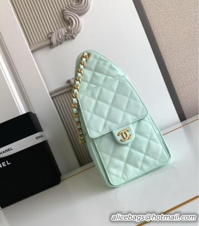 Buy Discount Chanel 25 Small Handbag in Grained Calfskin AS5293 Green Spring-Summer 2025
