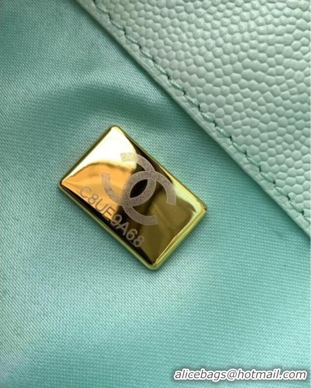 Buy Discount Chanel 25 Small Handbag in Grained Calfskin AS5293 Green Spring-Summer 2025
