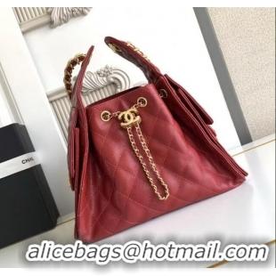 Top Quality Chanel 25 Small Handbag in Grained Calfskin AS5293 Burgundy Spring-Summer 2025