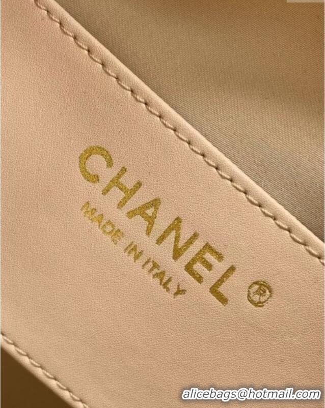 Luxury Cheap Chanel 25 Small Handbag in Grained Calfskin AS5293 Beige Spring-Summer 2025