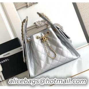 Top Grade Chanel 25 Small Handbag in Grained Calfskin AS5293 Silver Spring-Summer 2025