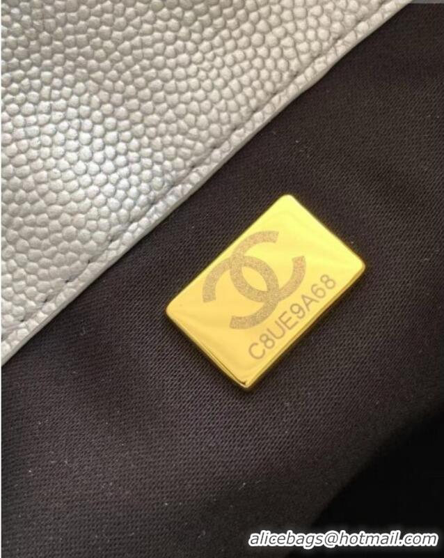Top Grade Chanel 25 Small Handbag in Grained Calfskin AS5293 Silver Spring-Summer 2025