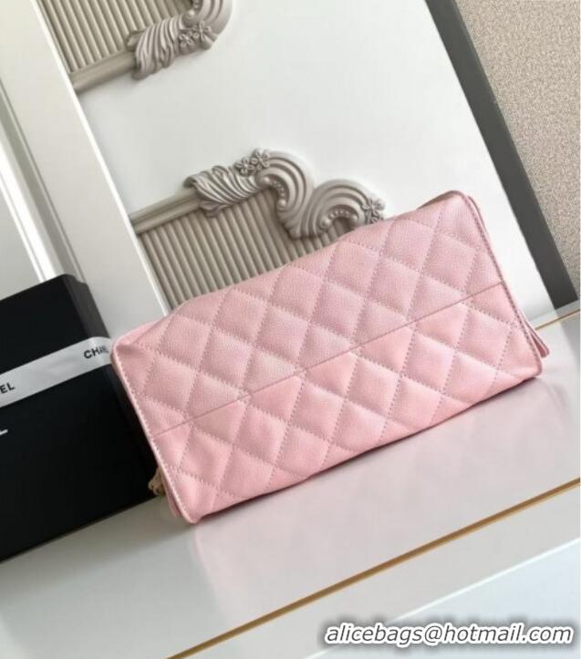 Well Crafted Chanel 25 Small Handbag in Grained Calfskin AS5293 Pink Spring-Summer 2025