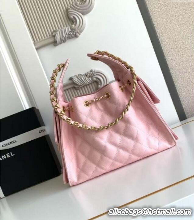 Well Crafted Chanel 25 Small Handbag in Grained Calfskin AS5293 Pink Spring-Summer 2025
