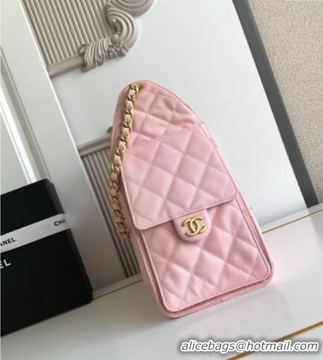 Well Crafted Chanel 25 Small Handbag in Grained Calfskin AS5293 Pink Spring-Summer 2025
