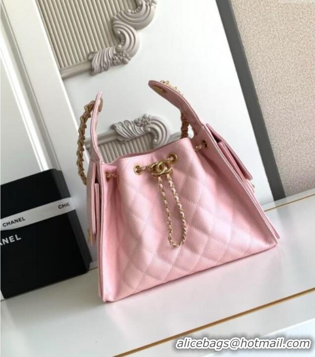 Well Crafted Chanel 25 Small Handbag in Grained Calfskin AS5293 Pink Spring-Summer 2025