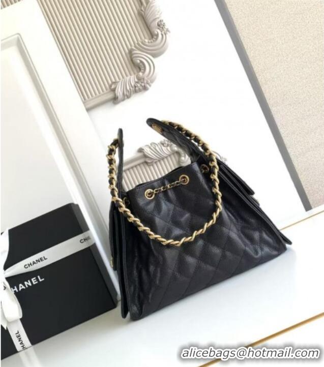 Best Price Chanel 25 Small Handbag in Grained Calfskin AS5293 Black Spring-Summer 2025