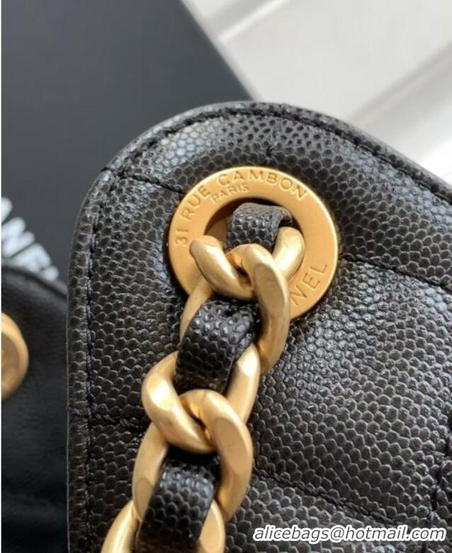 Best Price Chanel 25 Small Handbag in Grained Calfskin AS5293 Black Spring-Summer 2025