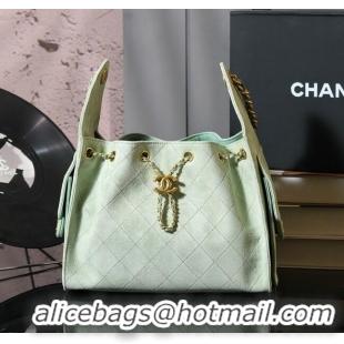 Traditional Specials Chanel 25 Small Handbag in Suede AS5293 Green Spring-Summer 2025