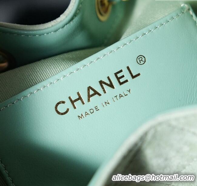 Traditional Specials Chanel 25 Small Handbag in Suede AS5293 Green Spring-Summer 2025