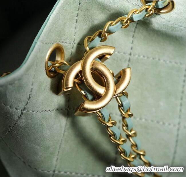 Traditional Specials Chanel 25 Small Handbag in Suede AS5293 Green Spring-Summer 2025