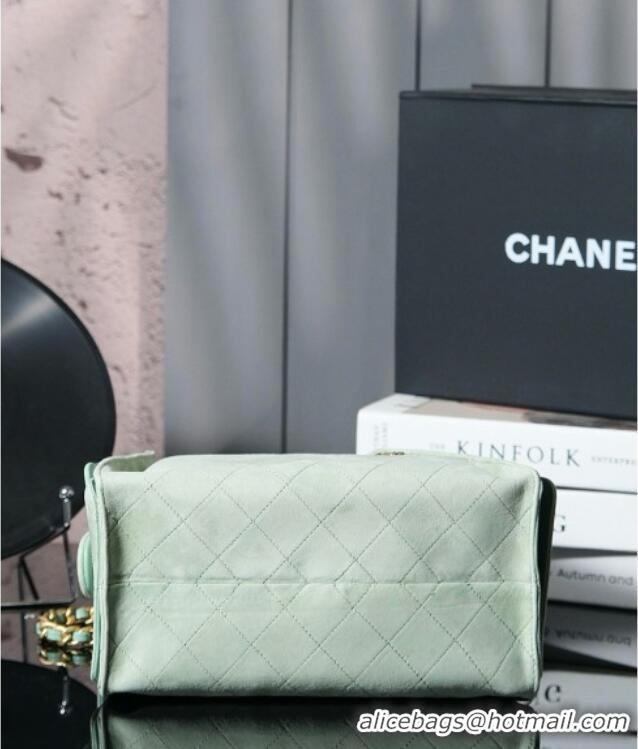 Traditional Specials Chanel 25 Small Handbag in Suede AS5293 Green Spring-Summer 2025