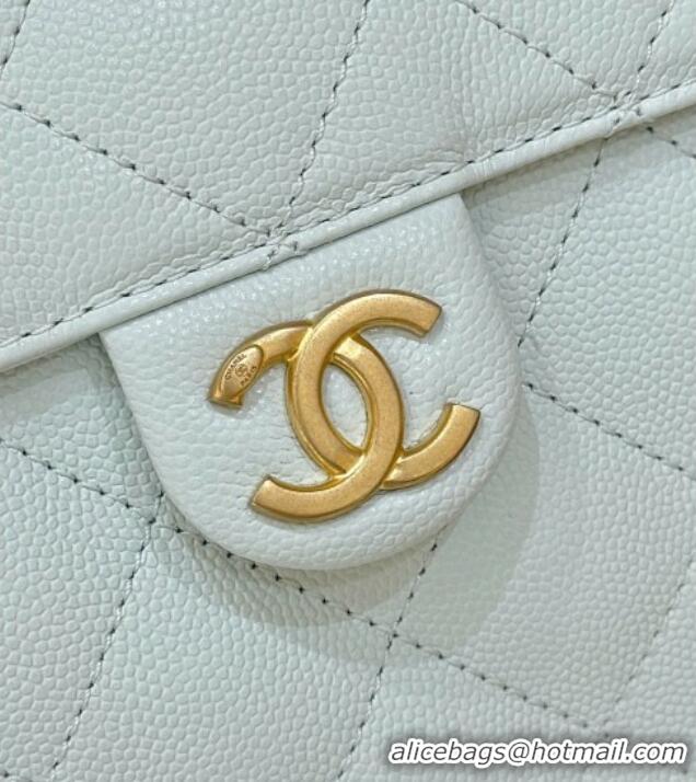 Low Cost Chanel 25 Small Handbag in Grained Calfskin AS5293 Light Green Spring-Summer 2025 Top Quality