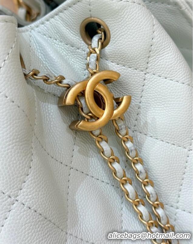 Low Cost Chanel 25 Small Handbag in Grained Calfskin AS5293 Light Green Spring-Summer 2025 Top Quality
