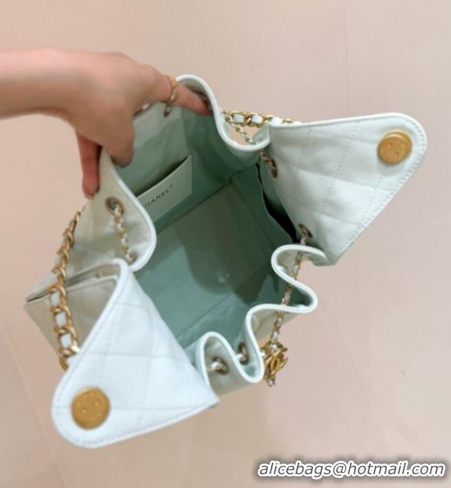 Low Cost Chanel 25 Small Handbag in Grained Calfskin AS5293 Light Green Spring-Summer 2025 Top Quality