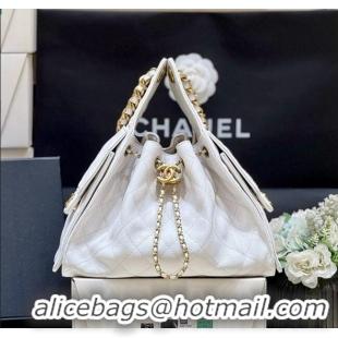 Shop Popular Chanel 25 Small Handbag in Grained Calfskin AS5293 White Spring-Summer 2025 Top Quality