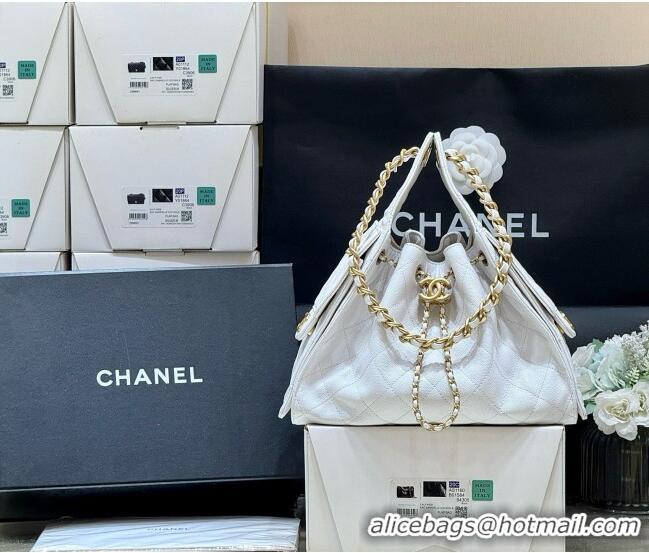 Shop Popular Chanel 25 Small Handbag in Grained Calfskin AS5293 White Spring-Summer 2025 Top Quality