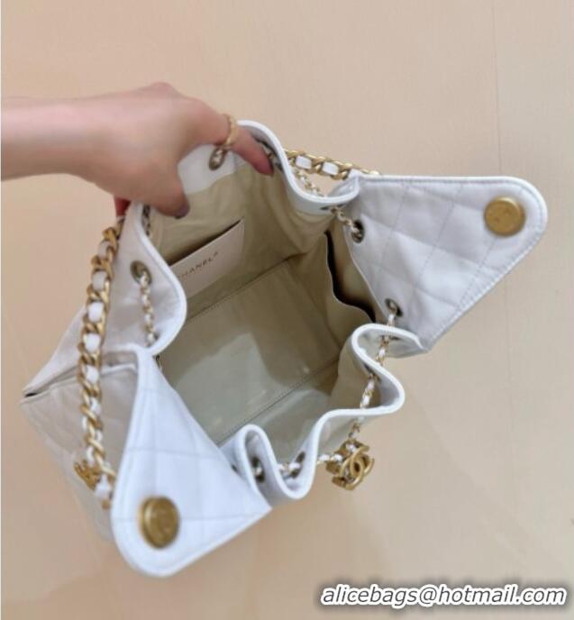 Shop Popular Chanel 25 Small Handbag in Grained Calfskin AS5293 White Spring-Summer 2025 Top Quality