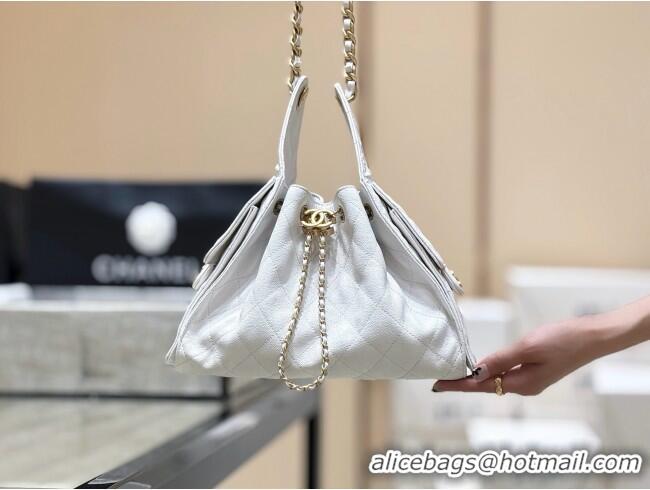 Shop Popular Chanel 25 Small Handbag in Grained Calfskin AS5293 White Spring-Summer 2025 Top Quality