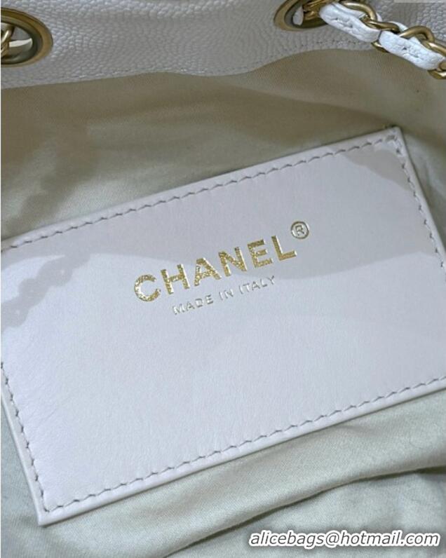 Shop Popular Chanel 25 Small Handbag in Grained Calfskin AS5293 White Spring-Summer 2025 Top Quality