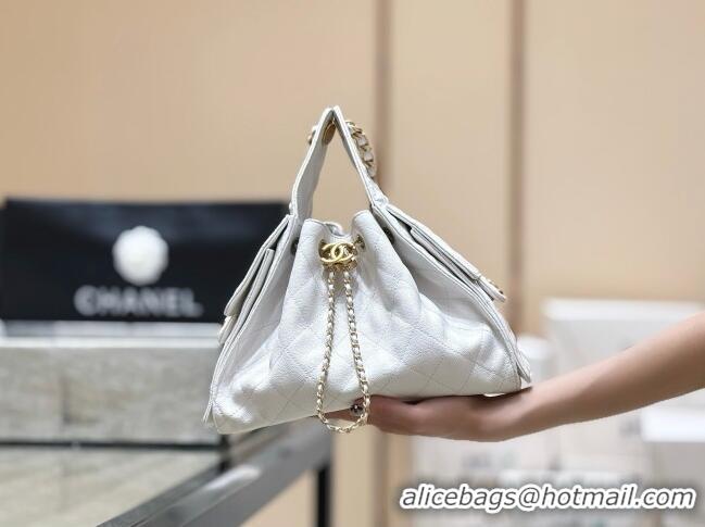 Shop Popular Chanel 25 Small Handbag in Grained Calfskin AS5293 White Spring-Summer 2025 Top Quality