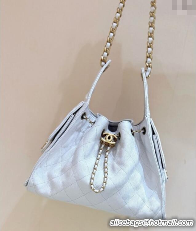 Shop Popular Chanel 25 Small Handbag in Grained Calfskin AS5293 White Spring-Summer 2025 Top Quality