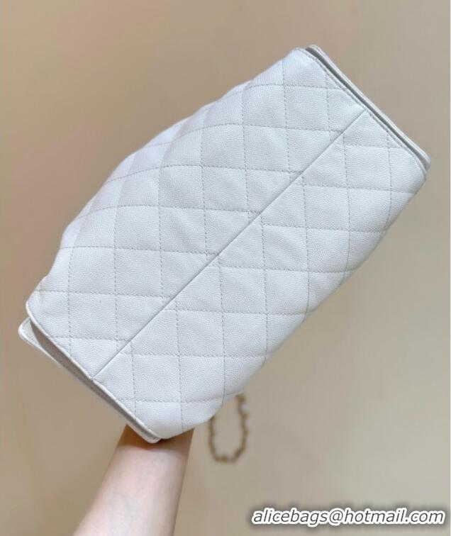 Shop Popular Chanel 25 Small Handbag in Grained Calfskin AS5293 White Spring-Summer 2025 Top Quality