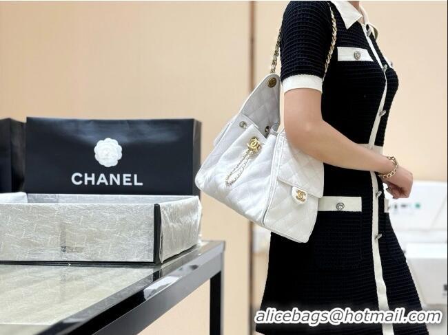 Shop Popular Chanel 25 Small Handbag in Grained Calfskin AS5293 White Spring-Summer 2025 Top Quality