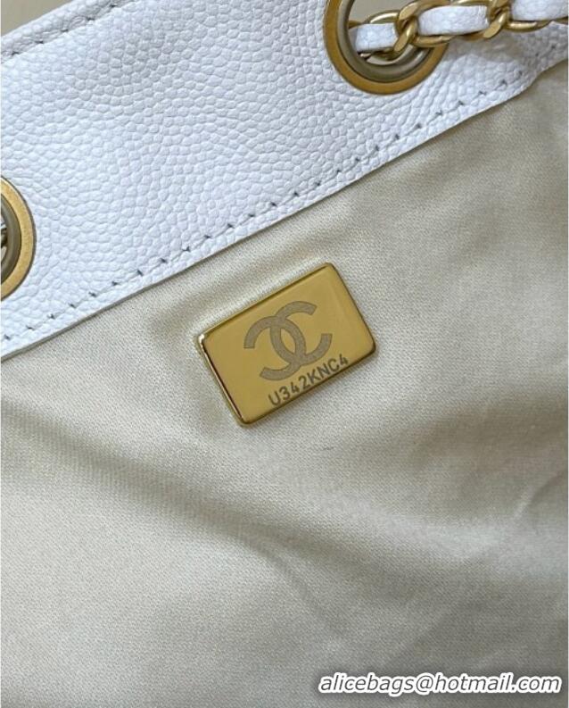 Shop Popular Chanel 25 Small Handbag in Grained Calfskin AS5293 White Spring-Summer 2025 Top Quality