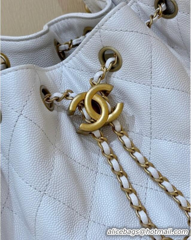 Shop Popular Chanel 25 Small Handbag in Grained Calfskin AS5293 White Spring-Summer 2025 Top Quality