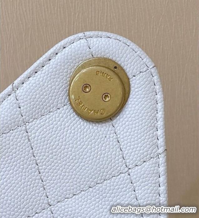 Shop Popular Chanel 25 Small Handbag in Grained Calfskin AS5293 White Spring-Summer 2025 Top Quality