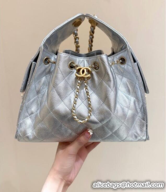 Market Sells Chanel 25 Small Handbag in Grained Calfskin AS5293 Silver Spring-Summer 2025 Top Quality