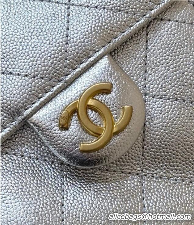 Market Sells Chanel 25 Small Handbag in Grained Calfskin AS5293 Silver Spring-Summer 2025 Top Quality