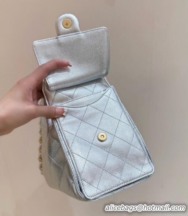Market Sells Chanel 25 Small Handbag in Grained Calfskin AS5293 Silver Spring-Summer 2025 Top Quality