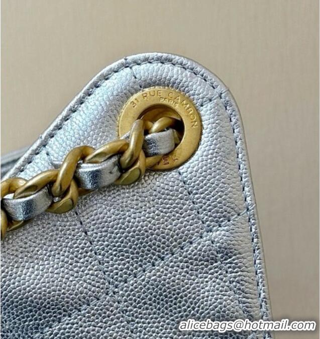Market Sells Chanel 25 Small Handbag in Grained Calfskin AS5293 Silver Spring-Summer 2025 Top Quality