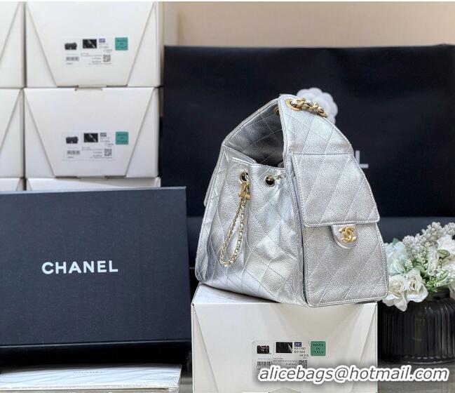Market Sells Chanel 25 Small Handbag in Grained Calfskin AS5293 Silver Spring-Summer 2025 Top Quality