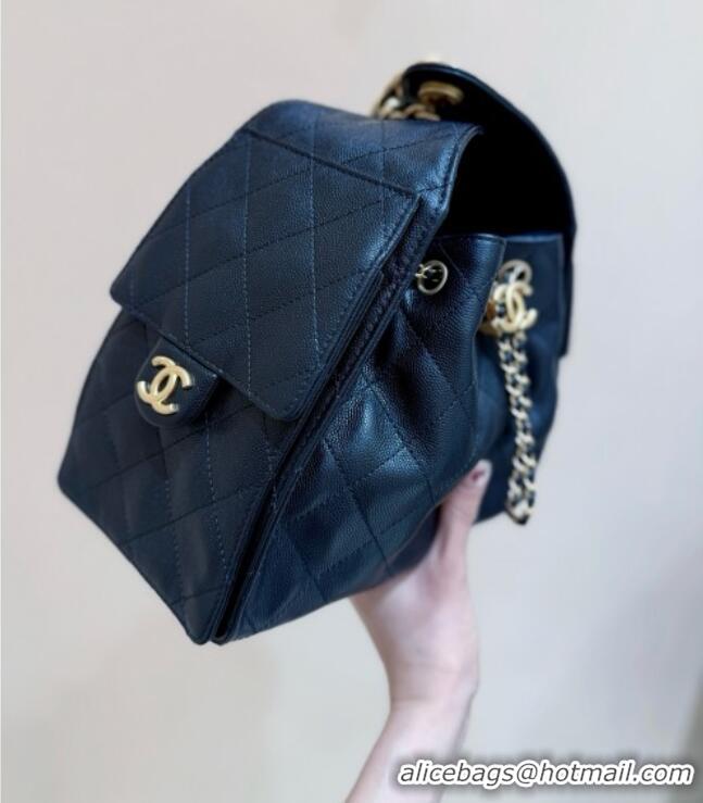 Sophisticated Chanel 25 Small Handbag in Grained Calfskin AS5293 Black Spring-Summer 2025 Top Quality