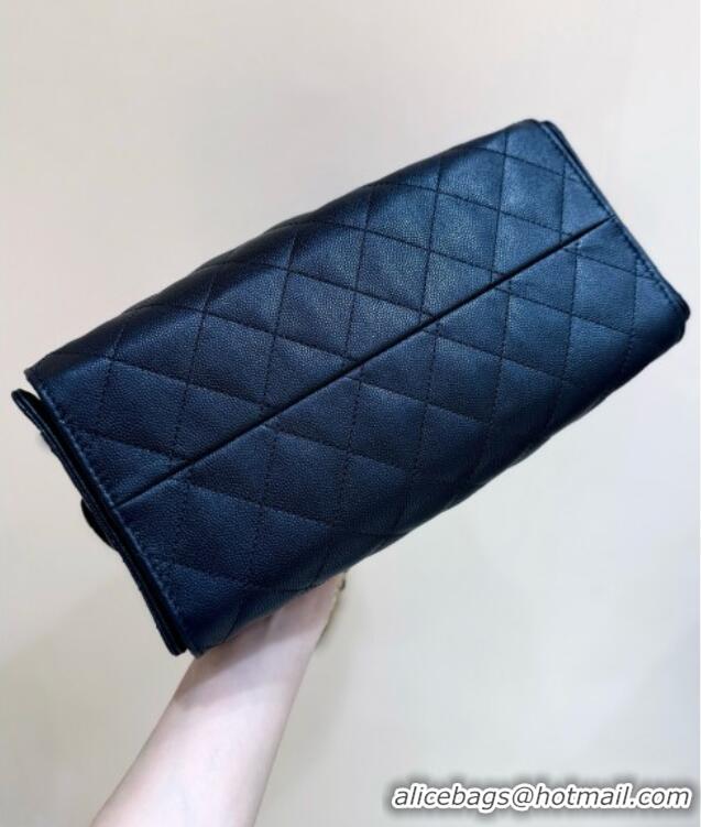 Sophisticated Chanel 25 Small Handbag in Grained Calfskin AS5293 Black Spring-Summer 2025 Top Quality