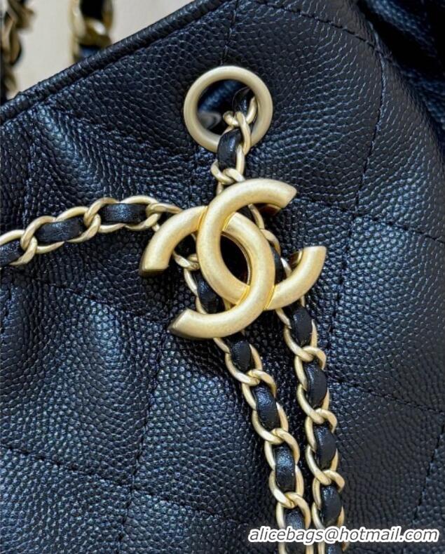 Sophisticated Chanel 25 Small Handbag in Grained Calfskin AS5293 Black Spring-Summer 2025 Top Quality