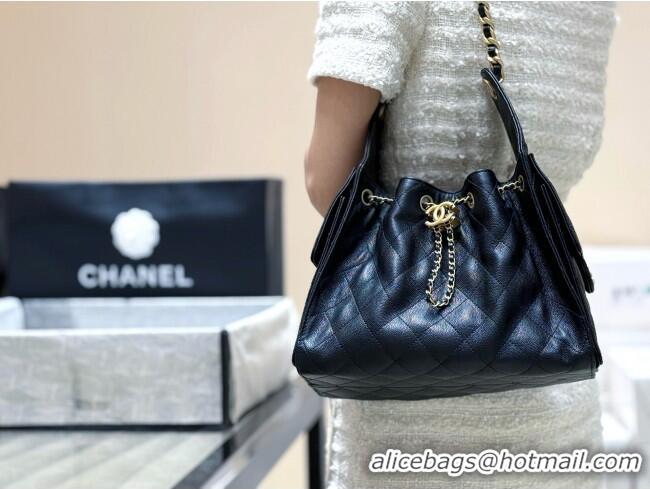 Sophisticated Chanel 25 Small Handbag in Grained Calfskin AS5293 Black Spring-Summer 2025 Top Quality