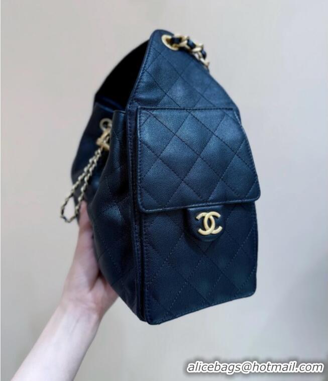 Sophisticated Chanel 25 Small Handbag in Grained Calfskin AS5293 Black Spring-Summer 2025 Top Quality