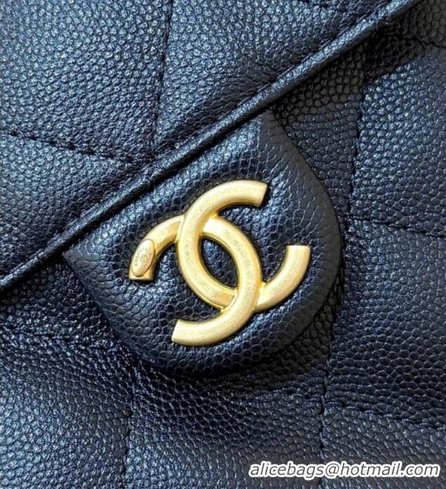 Sophisticated Chanel 25 Small Handbag in Grained Calfskin AS5293 Black Spring-Summer 2025 Top Quality