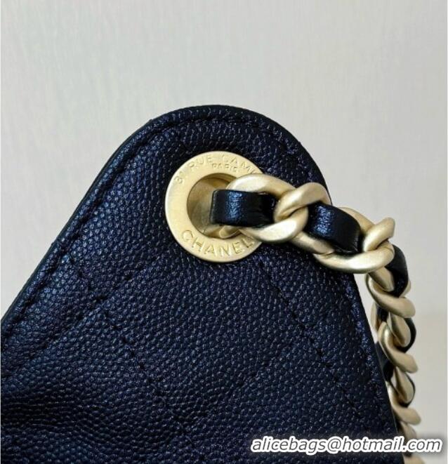 Sophisticated Chanel 25 Small Handbag in Grained Calfskin AS5293 Black Spring-Summer 2025 Top Quality