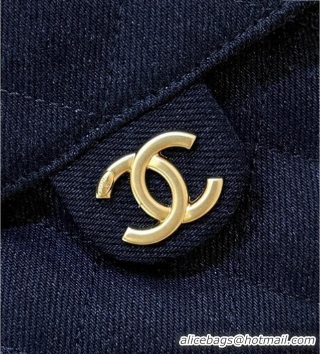 Discount Chanel 25 Small Handbag in Deep Blue Denim AS5293 Spring-Summer 2025 Top Quality