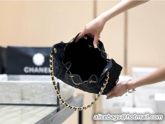 Discount Chanel 25 Small Handbag in Deep Blue Denim AS5293 Spring-Summer 2025 Top Quality