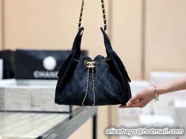 Discount Chanel 25 Small Handbag in Deep Blue Denim AS5293 Spring-Summer 2025 Top Quality