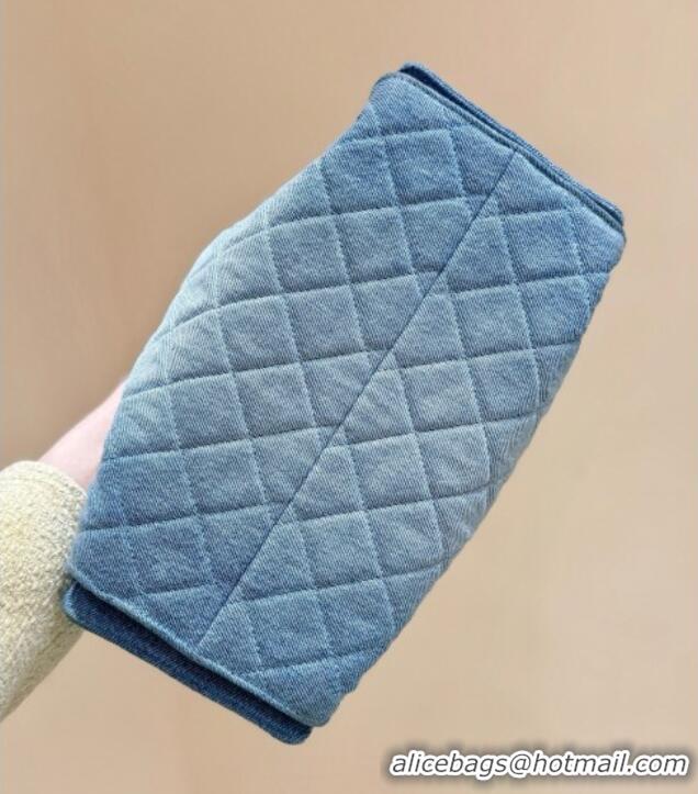 Best Price Chanel 25 Small Handbag in Light Blue Denim AS5293 Spring-Summer 2025 Top Quality
