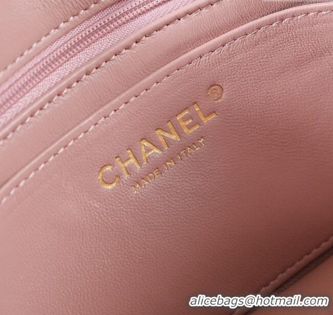 Grade Design Chanel Mini Flap Bag in Suede Calfskin AS4797 Pink 2025