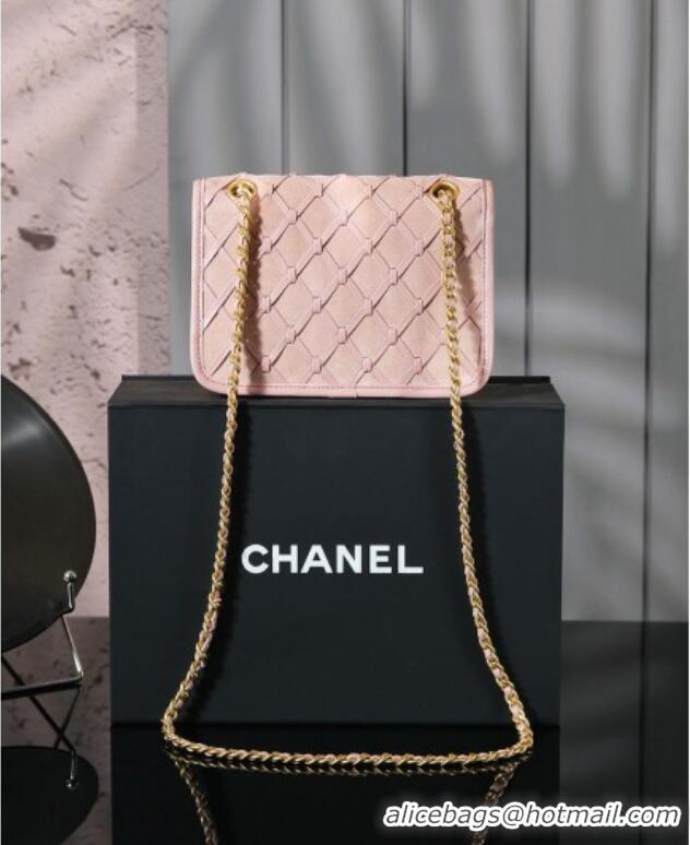 Grade Design Chanel Mini Flap Bag in Suede Calfskin AS4797 Pink 2025
