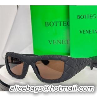 Top Quality Bottega Veneta Sunglasses Intrecciato BV1303S Black/Brown 2025